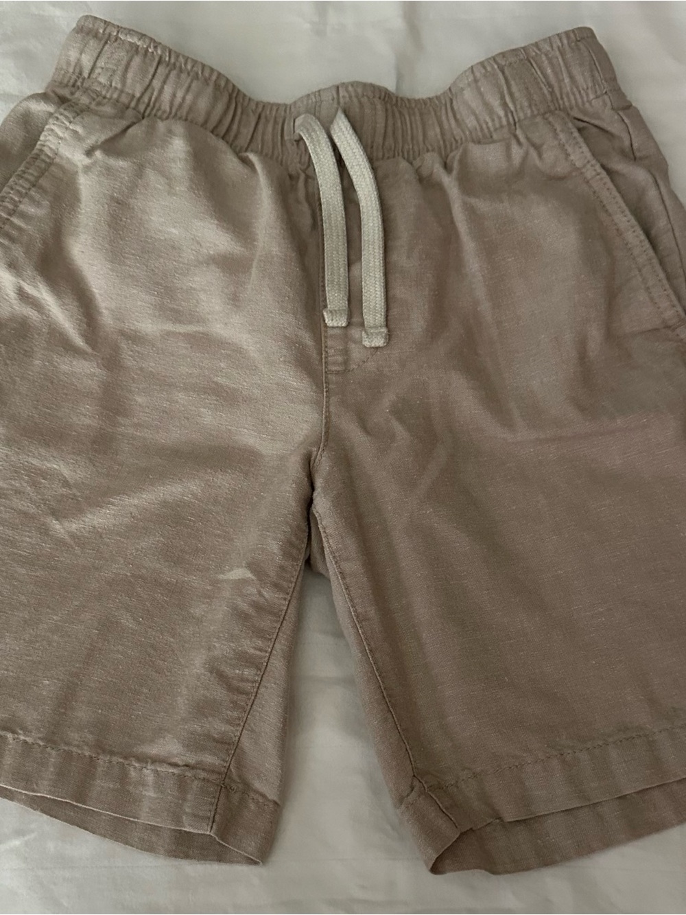 Old Navy kids linen Drawstring Shorts in Light Taupe